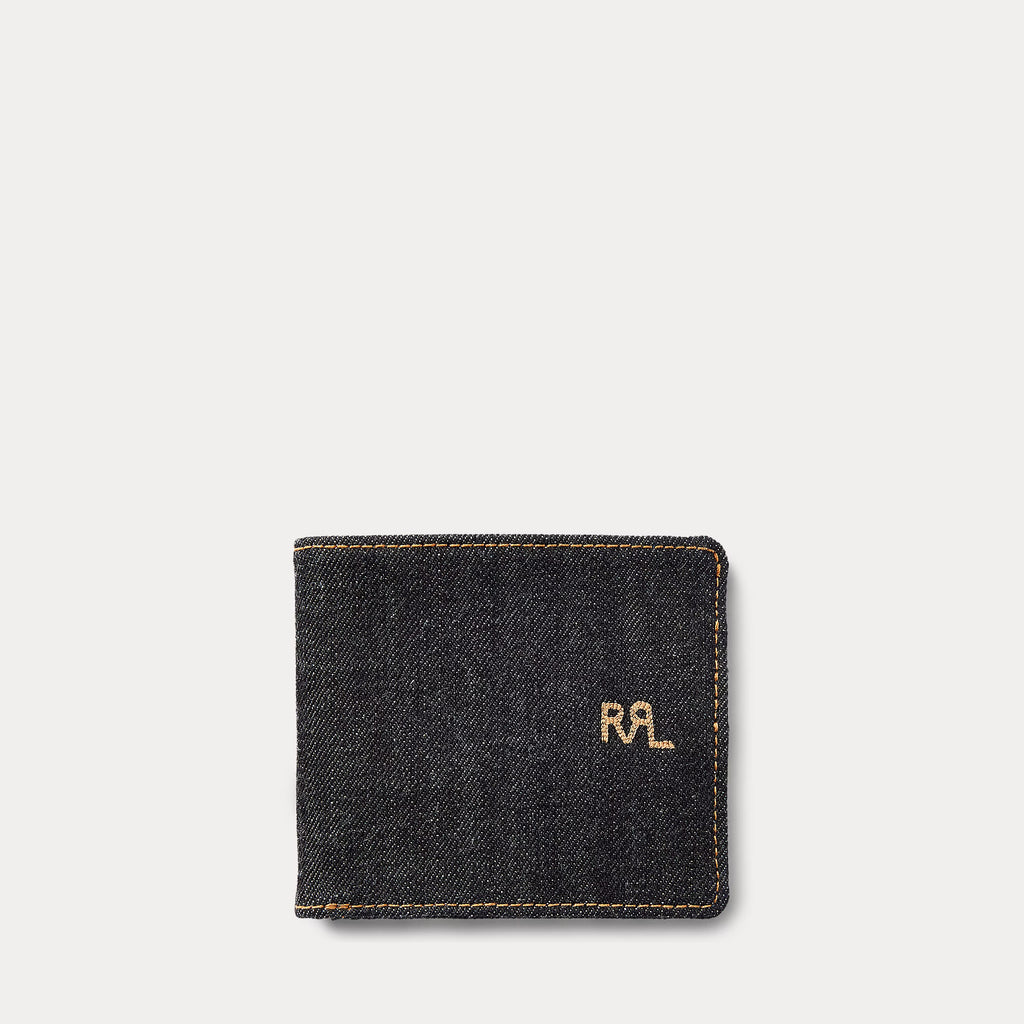 Porte-billets en denim indigo