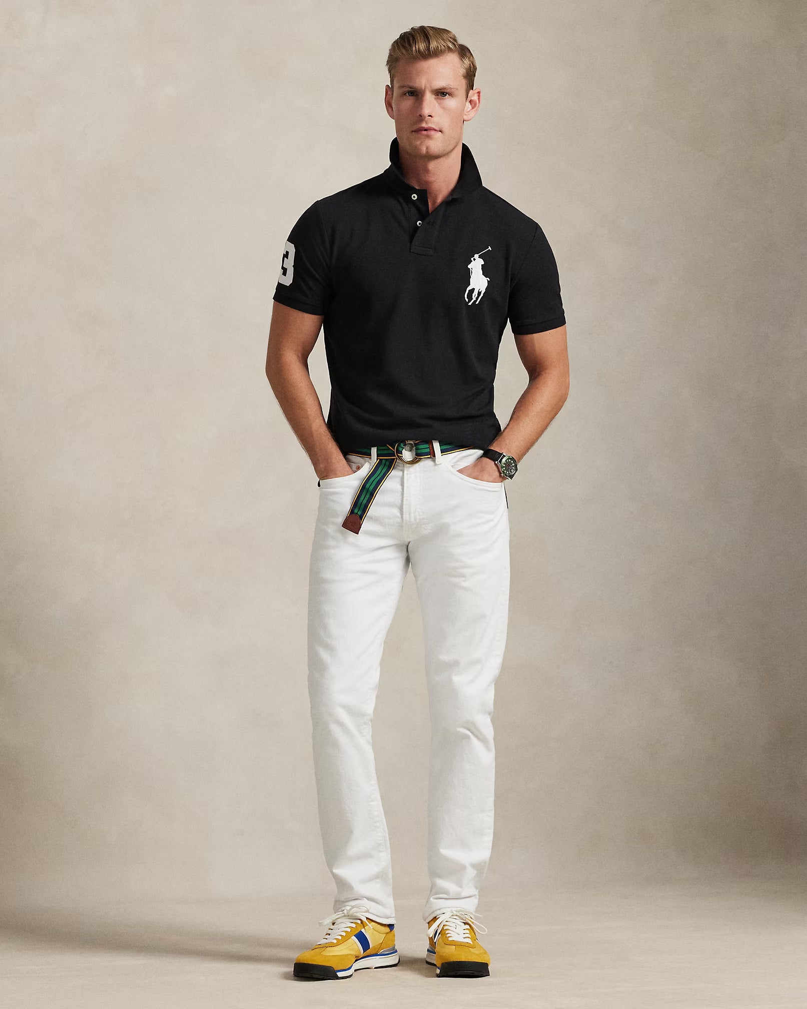 Polo ultra cintré en coton piqué