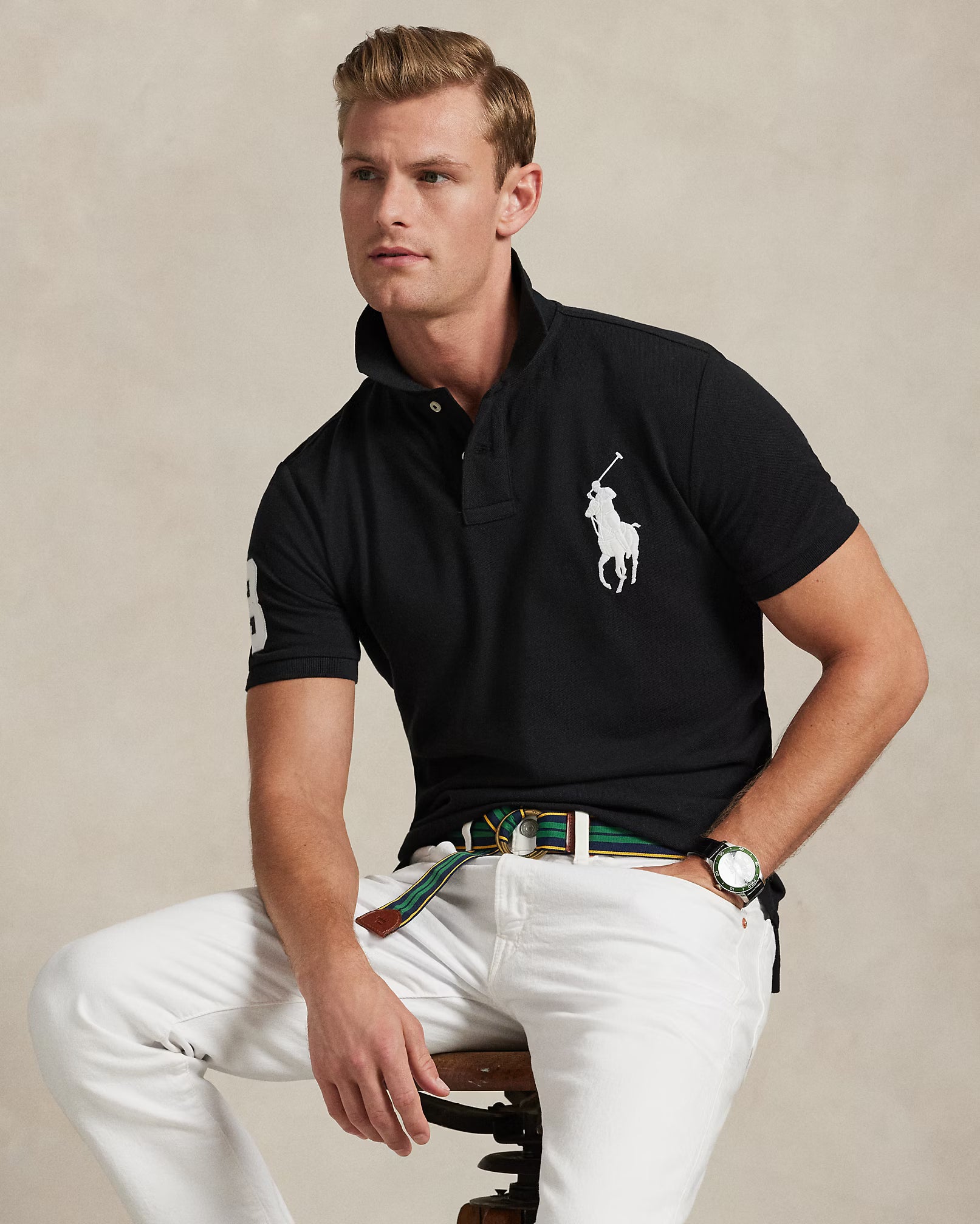 Polo ultra cintré en coton piqué