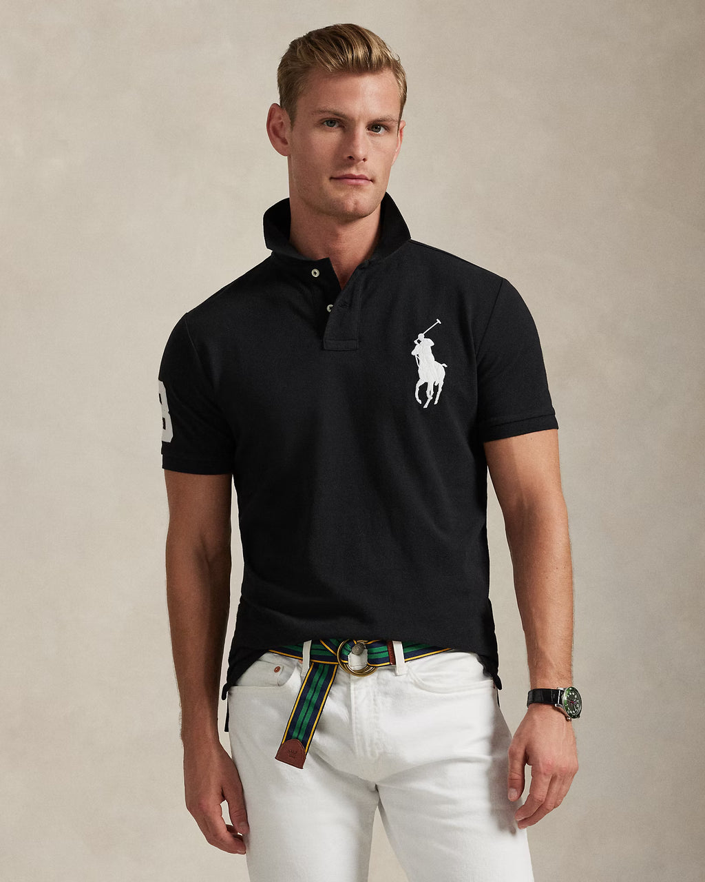 Polo ultra cintré en coton piqué