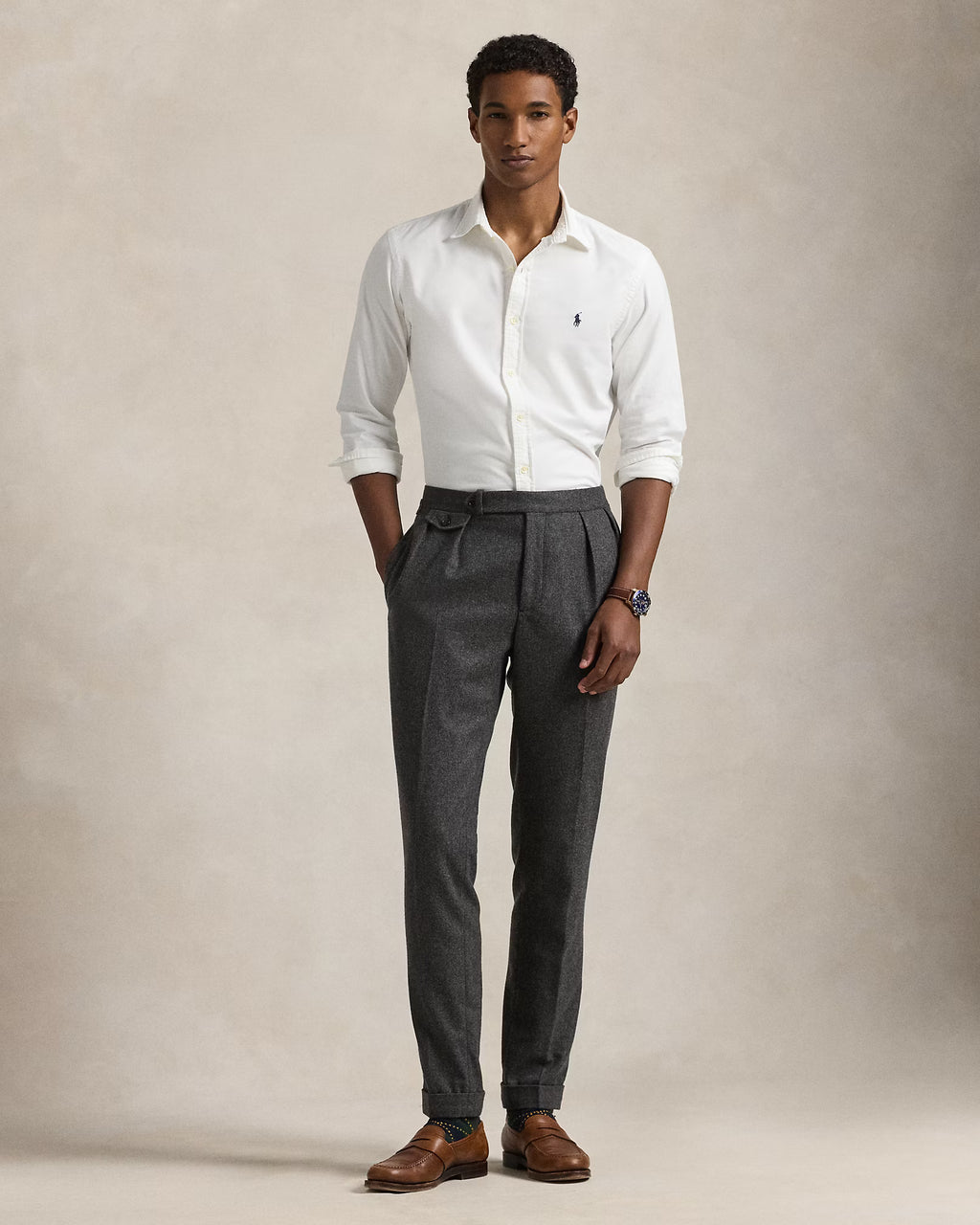Chemise Oxford teinte en pièce Slim Fit