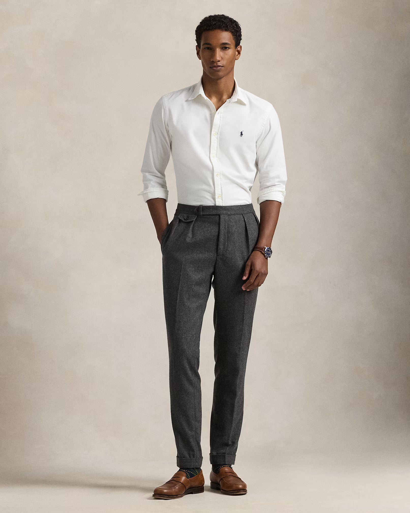 Chemise Oxford teinte en pièce Slim Fit