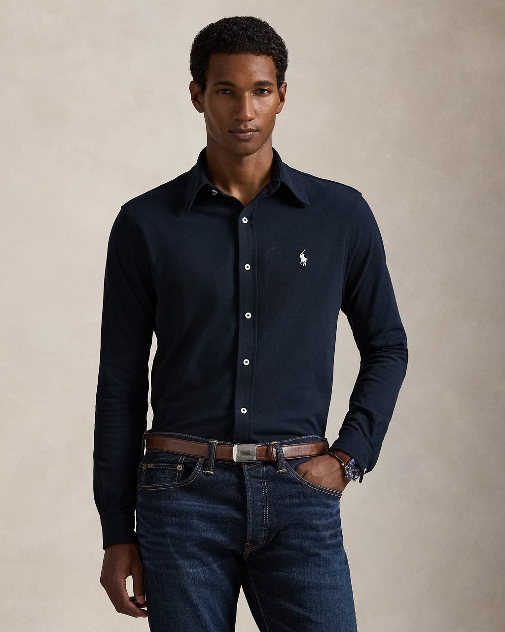 Chemise ultra-légère en coton piqué