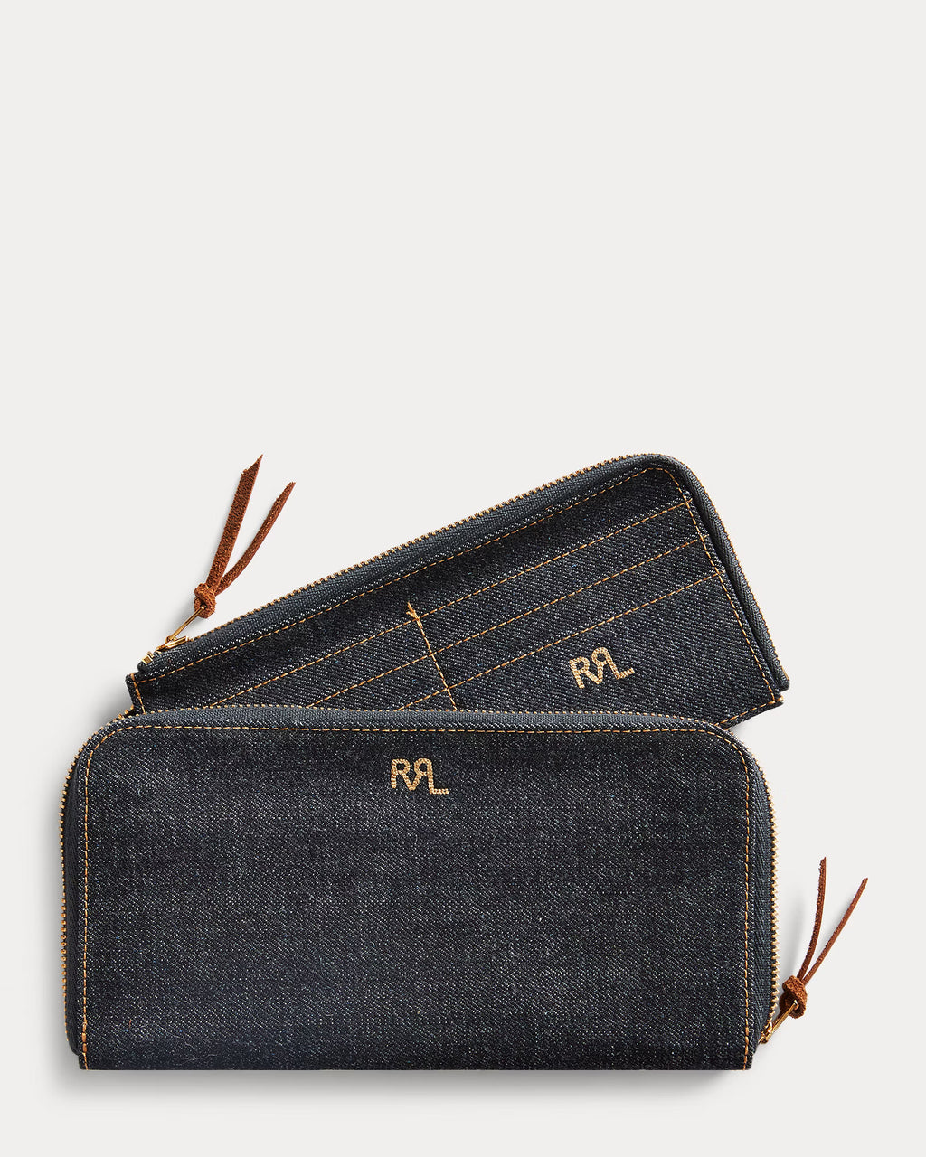 Portefeuille voyage en denim indigo
