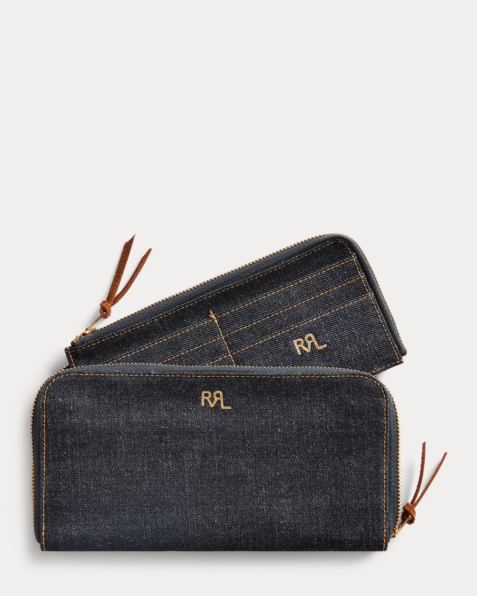 Portefeuille voyage en denim indigo