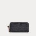 Portefeuille voyage en denim indigo