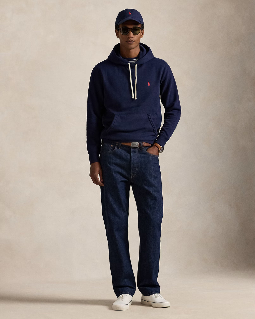 Le sweat à capuche RL en molleton