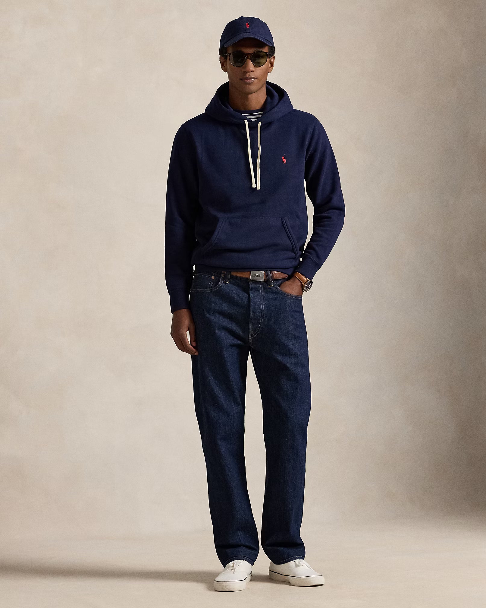 Le sweat à capuche RL en molleton