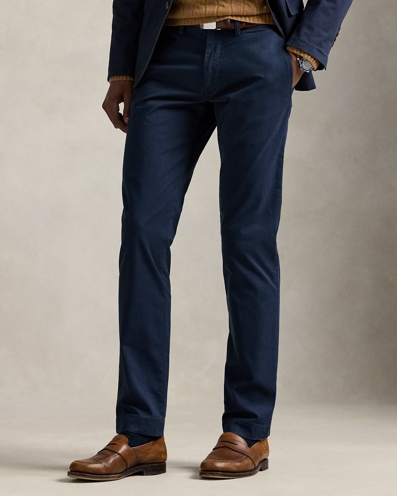 Pantalon chino slim stretch lavé