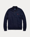 Pull en coton demi-zippé à col cheminée