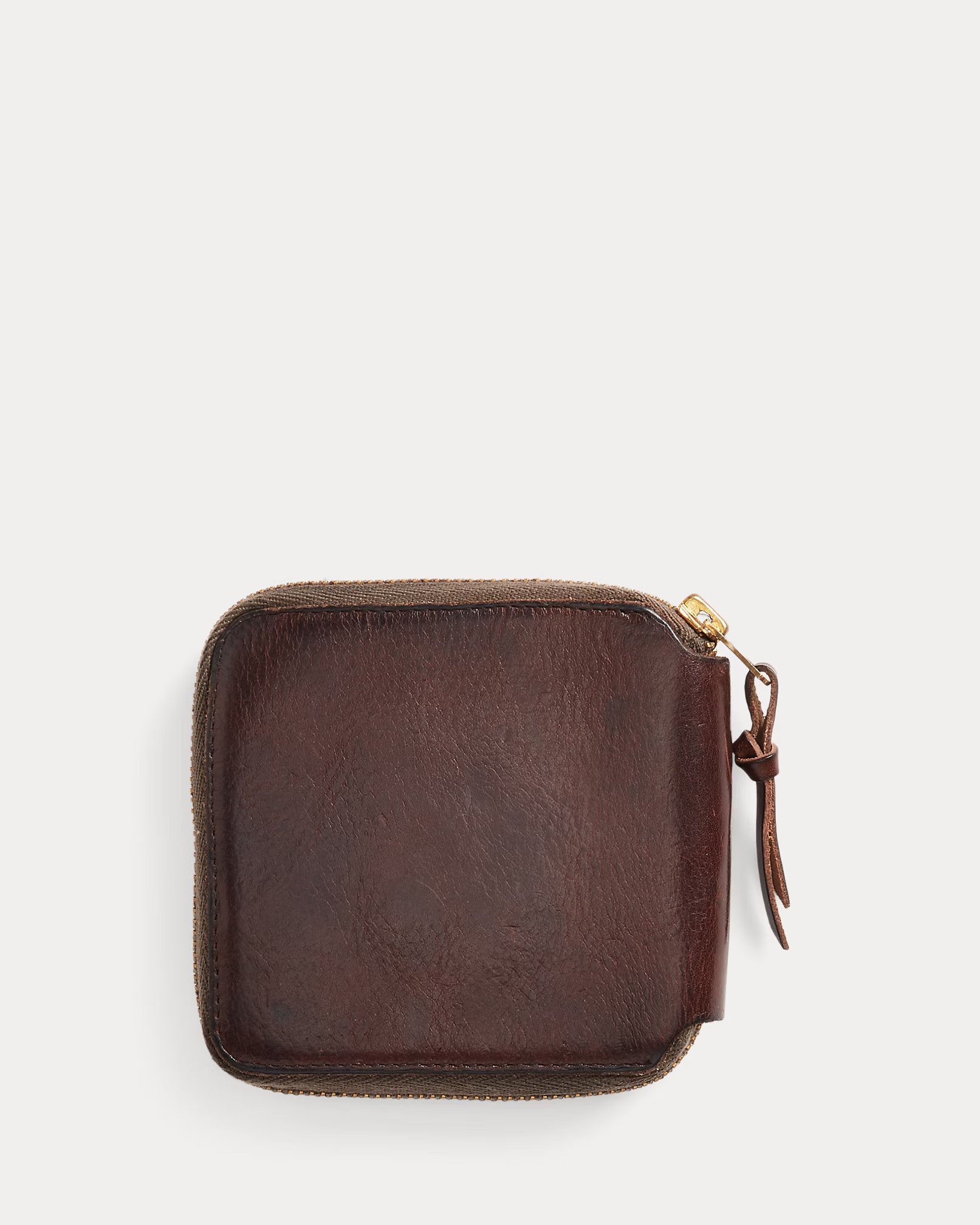 Portefeuille zippé en cuir