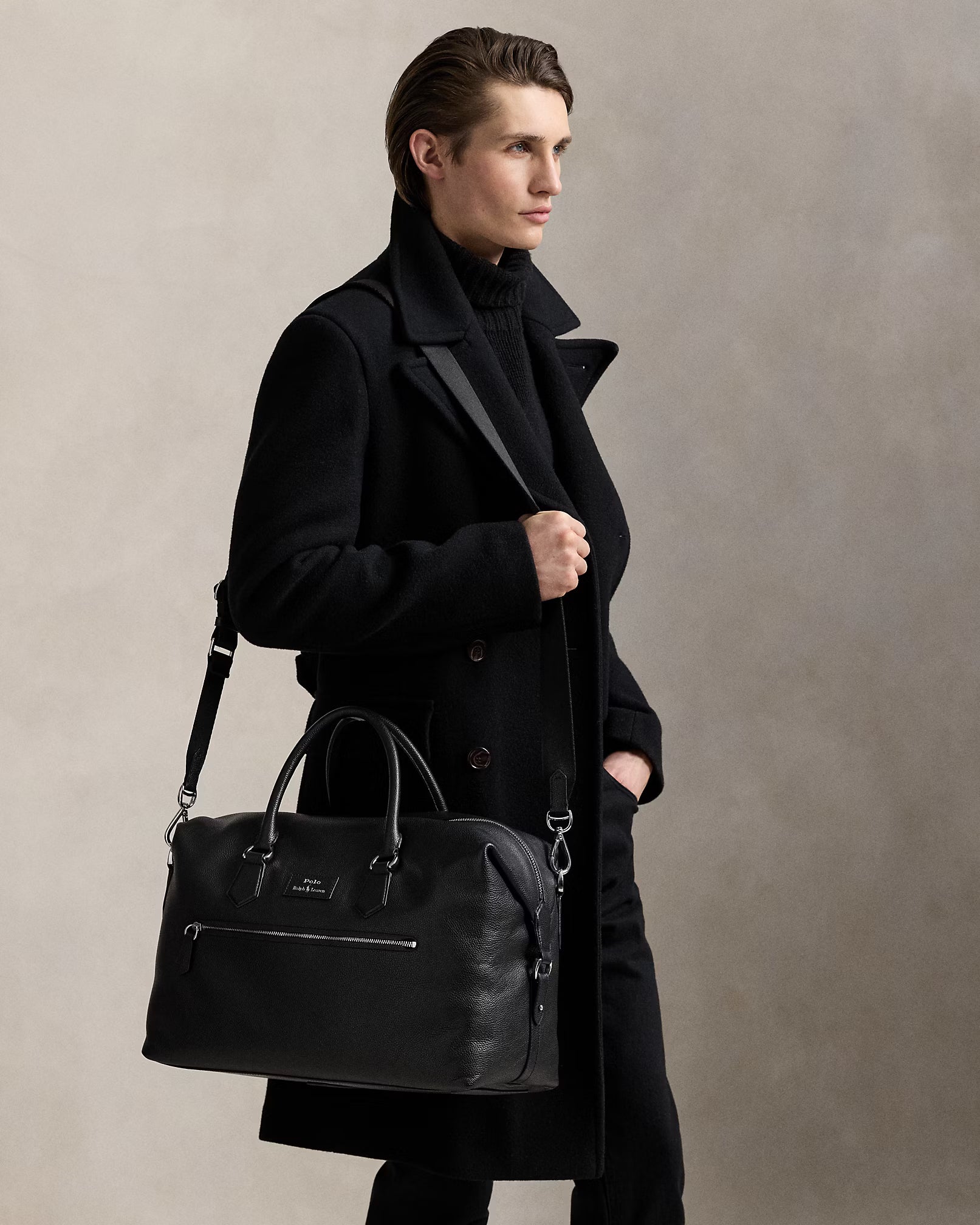 Sac de voyage en cuir grainé