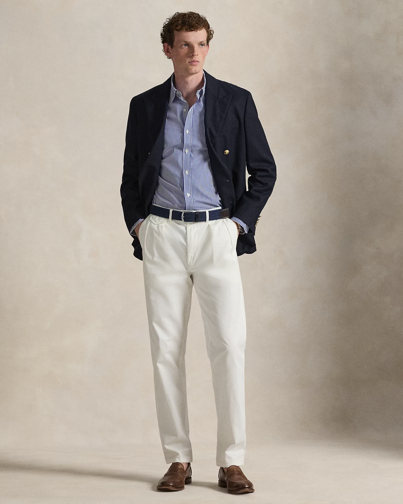 Chemise rayée cintrée popeline stretch