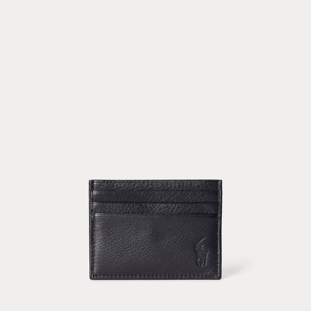 Porte-cartes en cuir chagrin