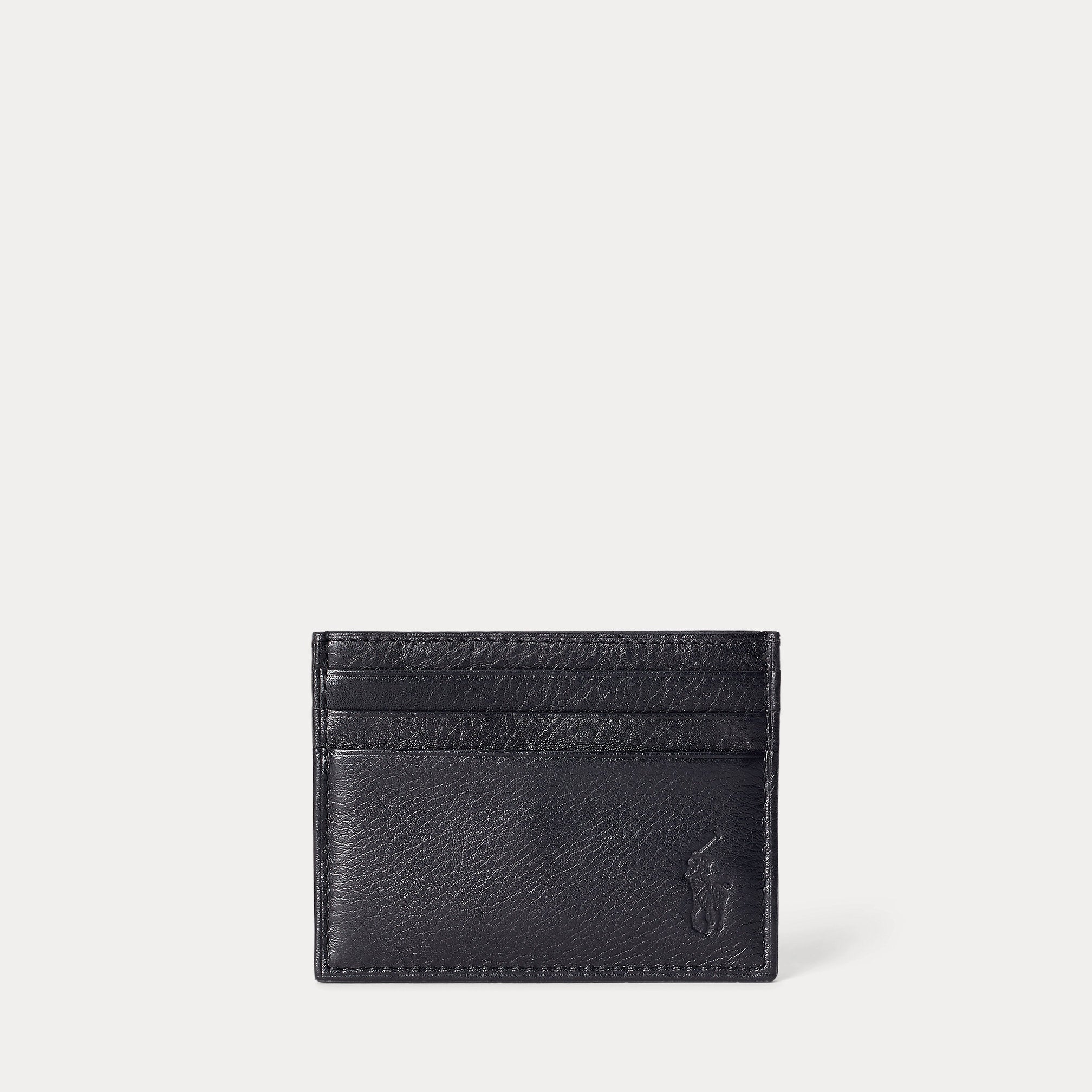 Porte-cartes en cuir chagrin