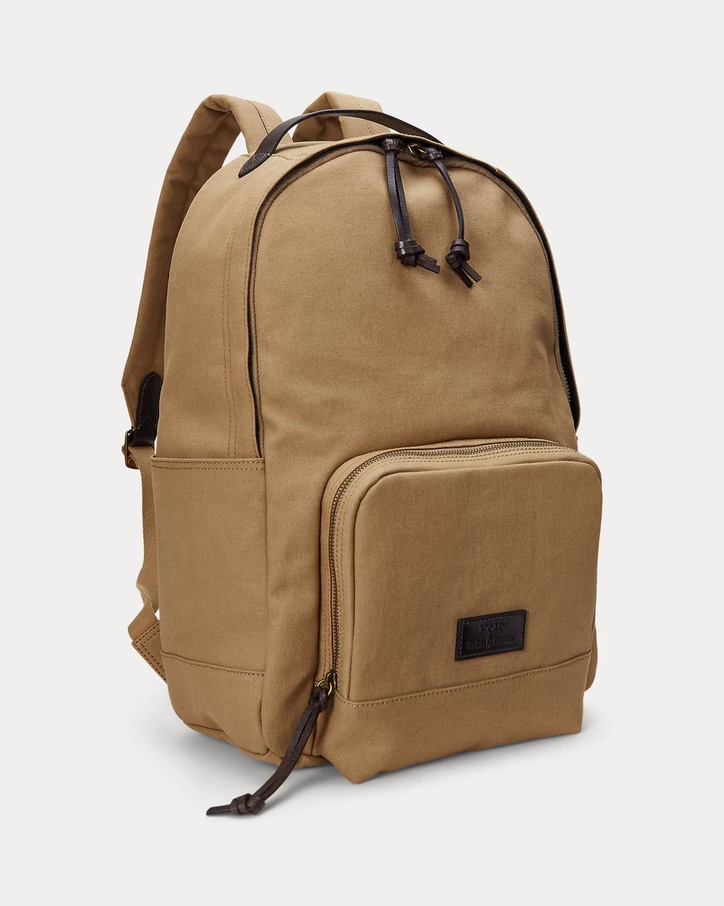Sac à dos en toile et finition en cuir
