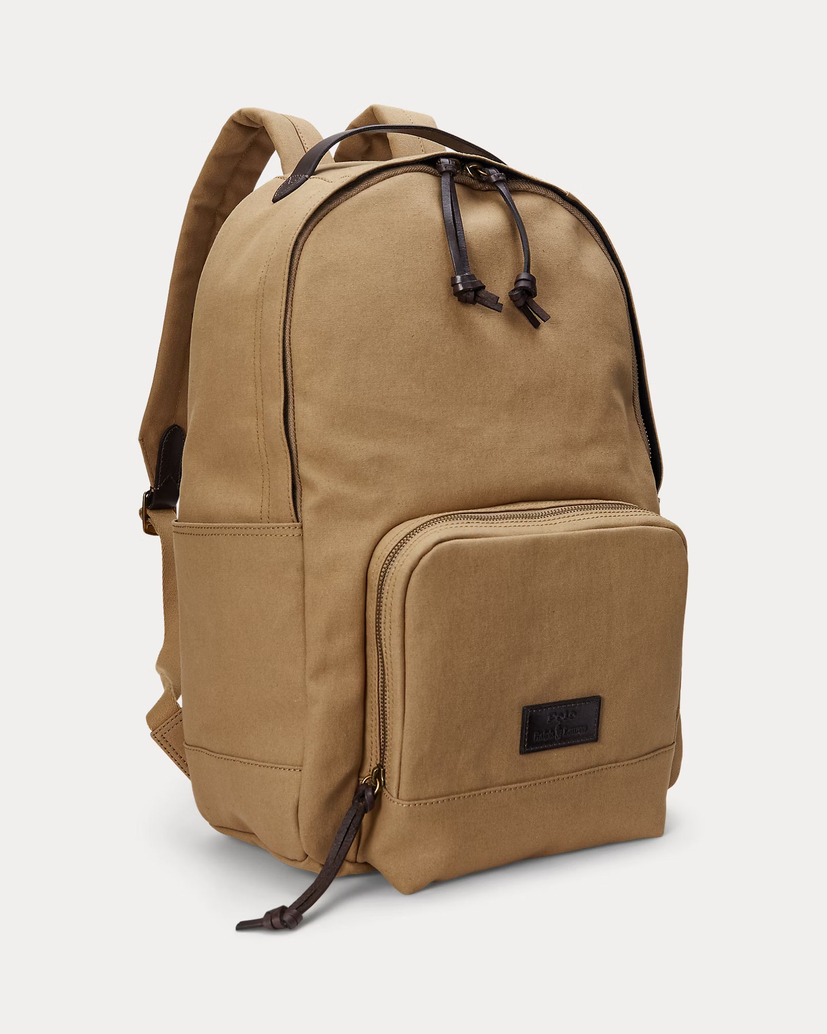 Sac à dos en toile et finition en cuir