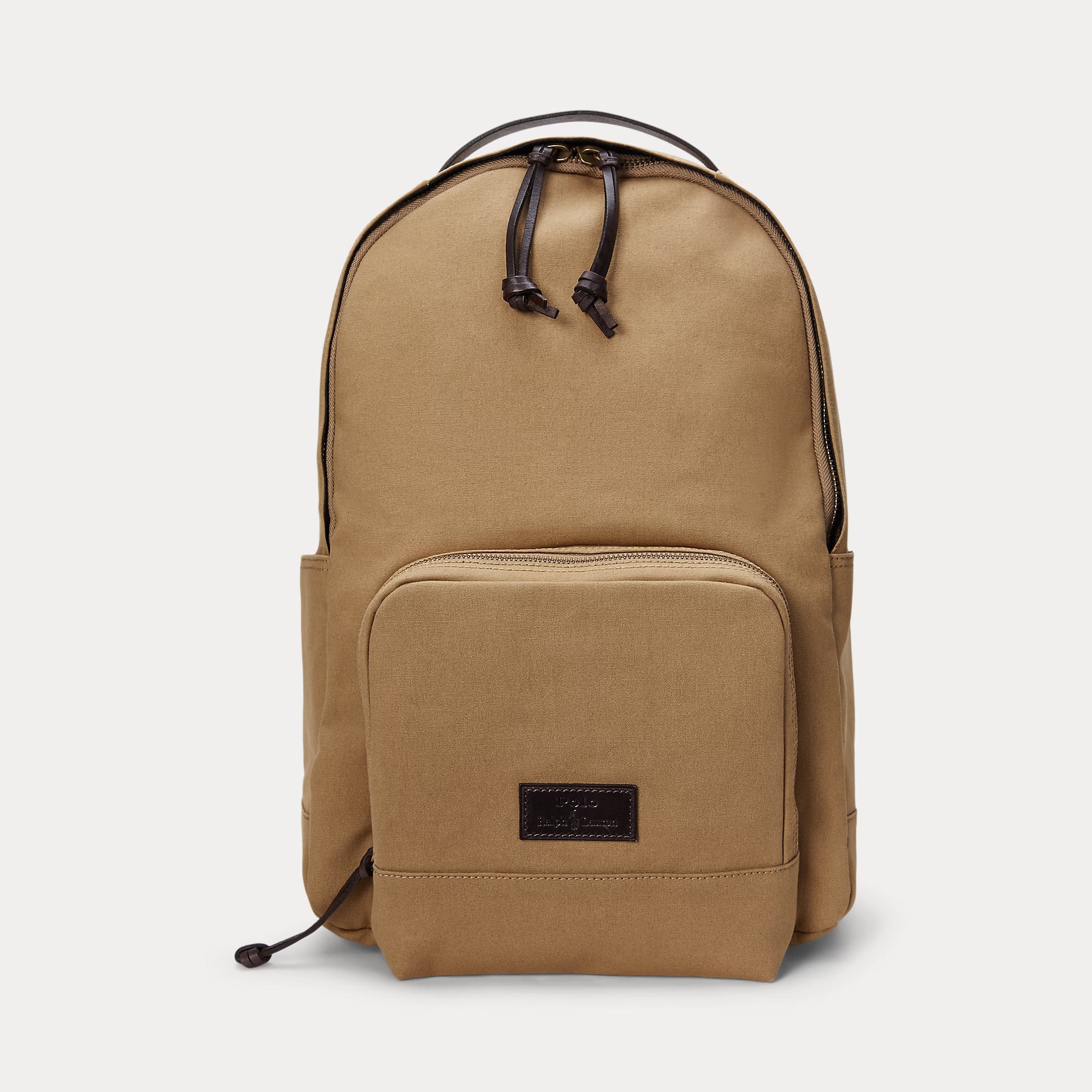 Sac à dos en toile et finition en cuir