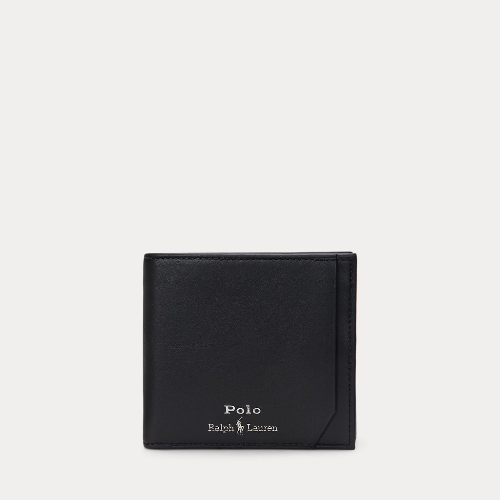 Porte-monnaie et billets en cuir lisse