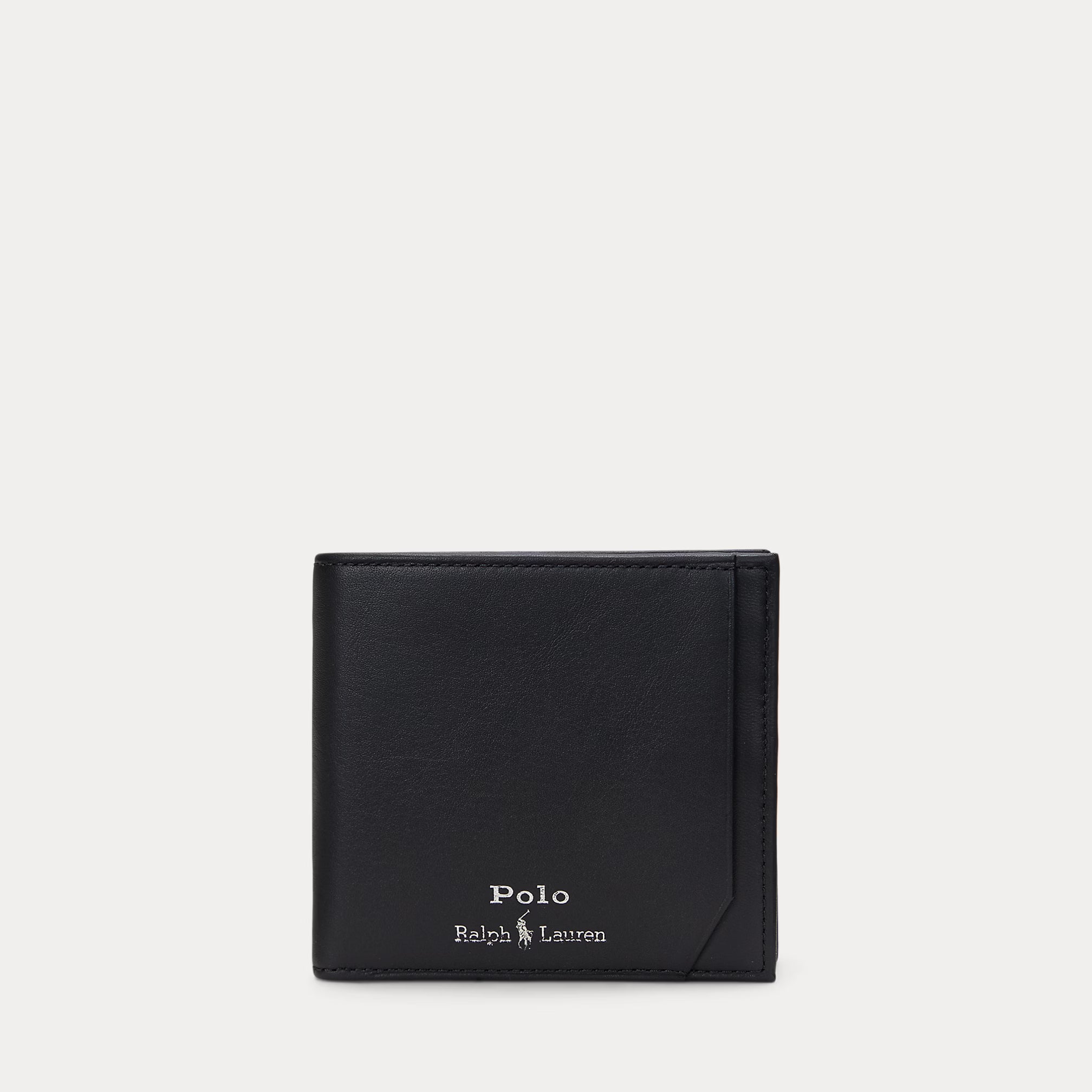 Porte-monnaie et billets en cuir lisse