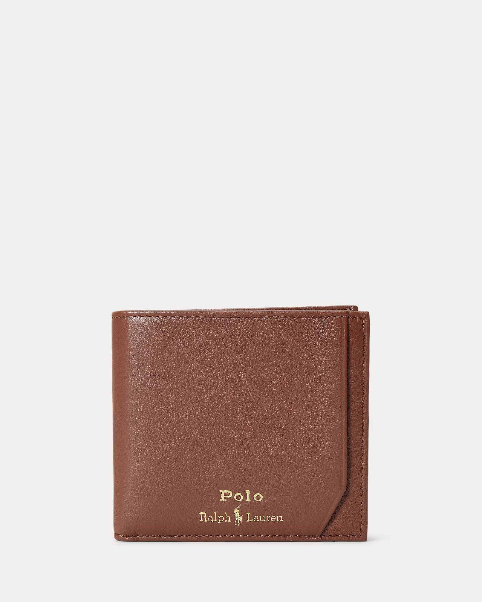 Porte-monnaie et billets en cuir lisse