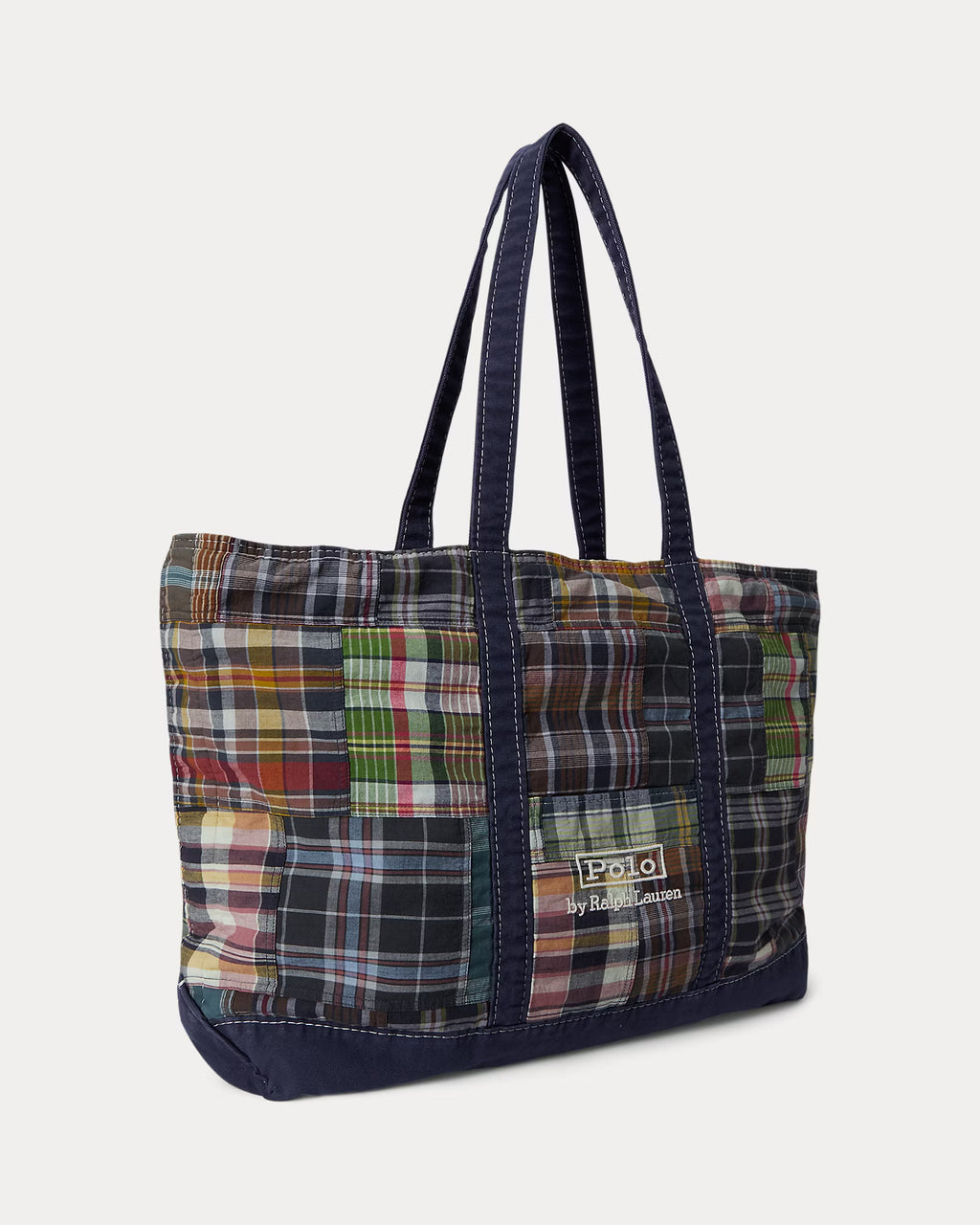 Cabas patchwork en coton madras