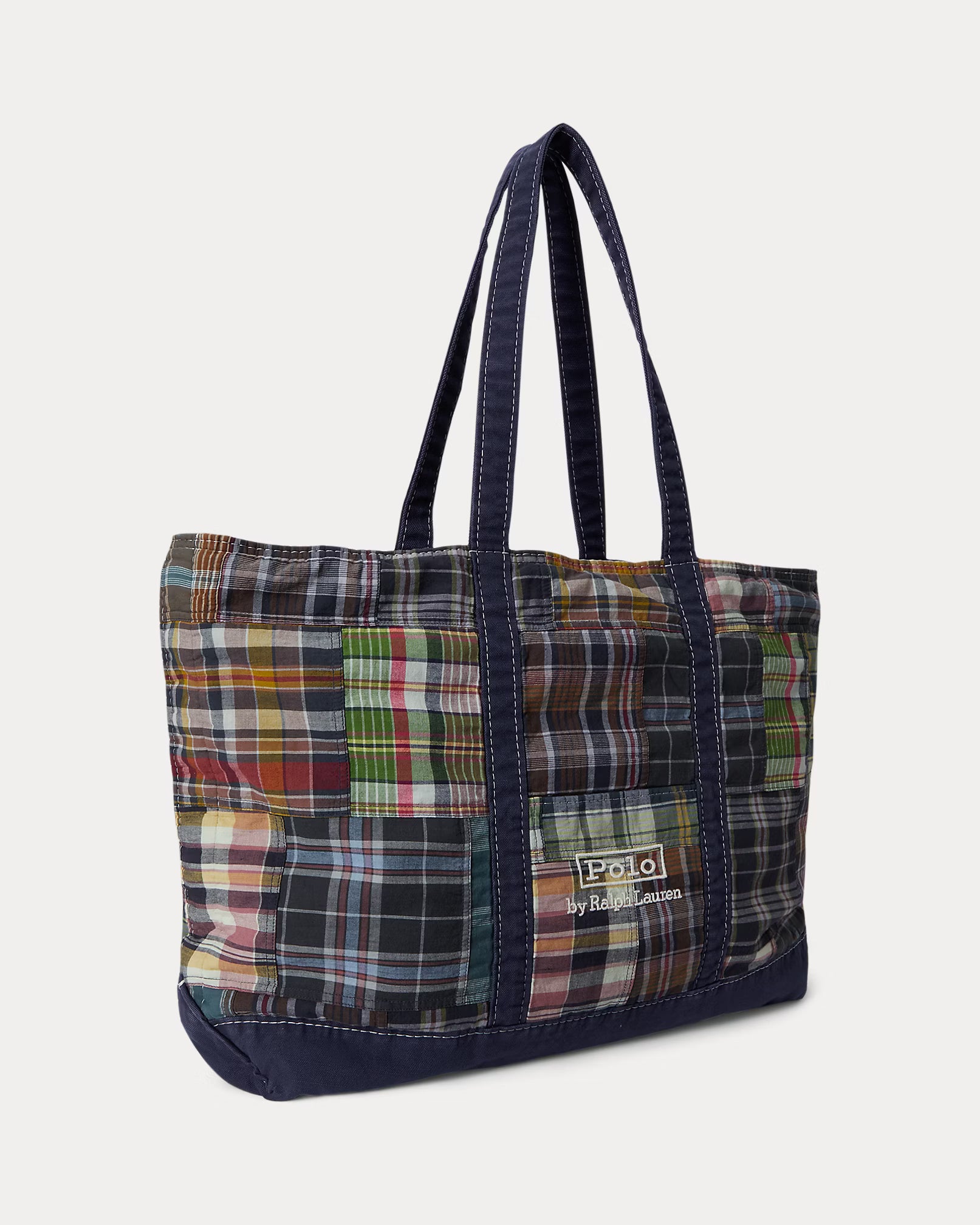 Cabas patchwork en coton madras