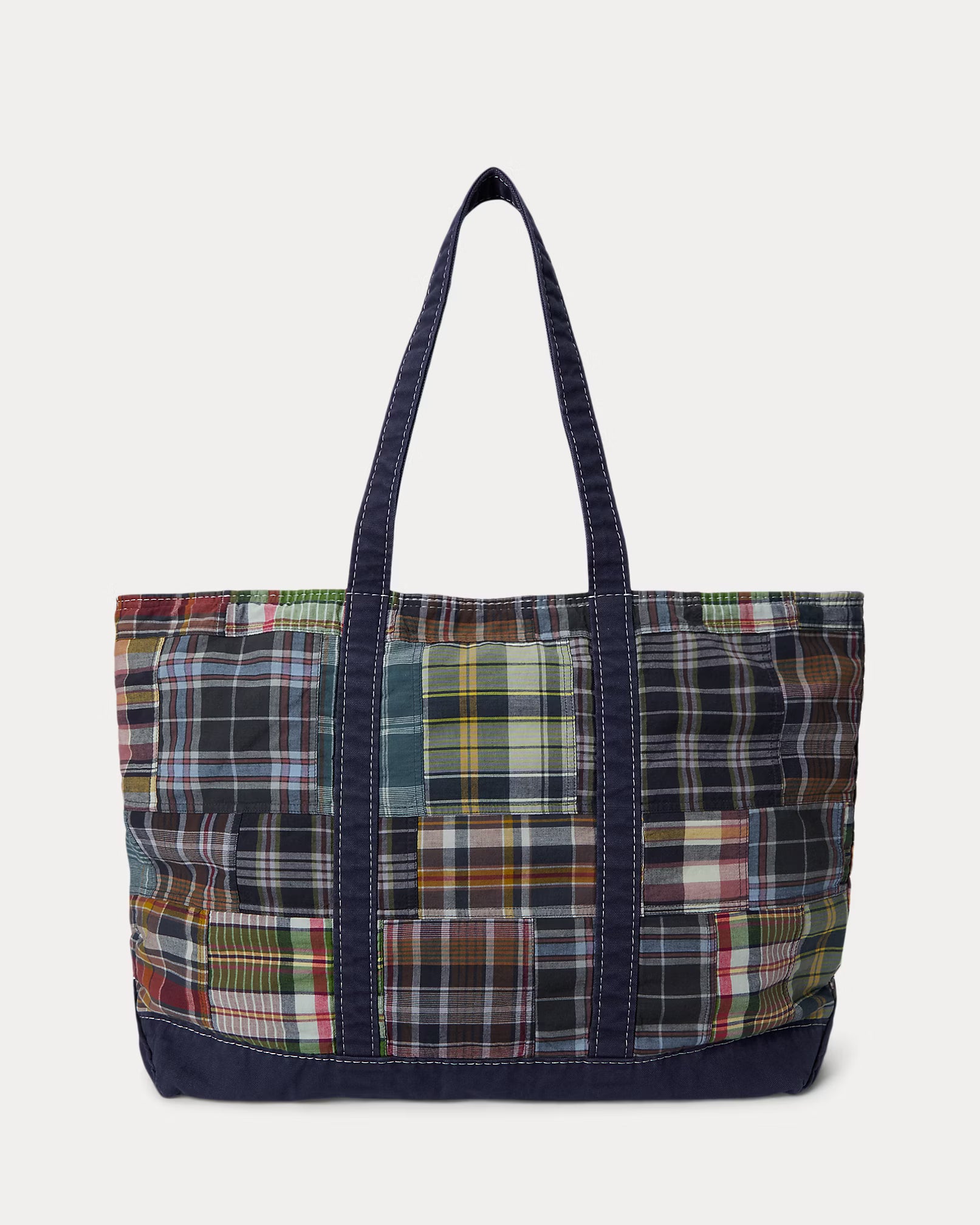 Cabas patchwork en coton madras