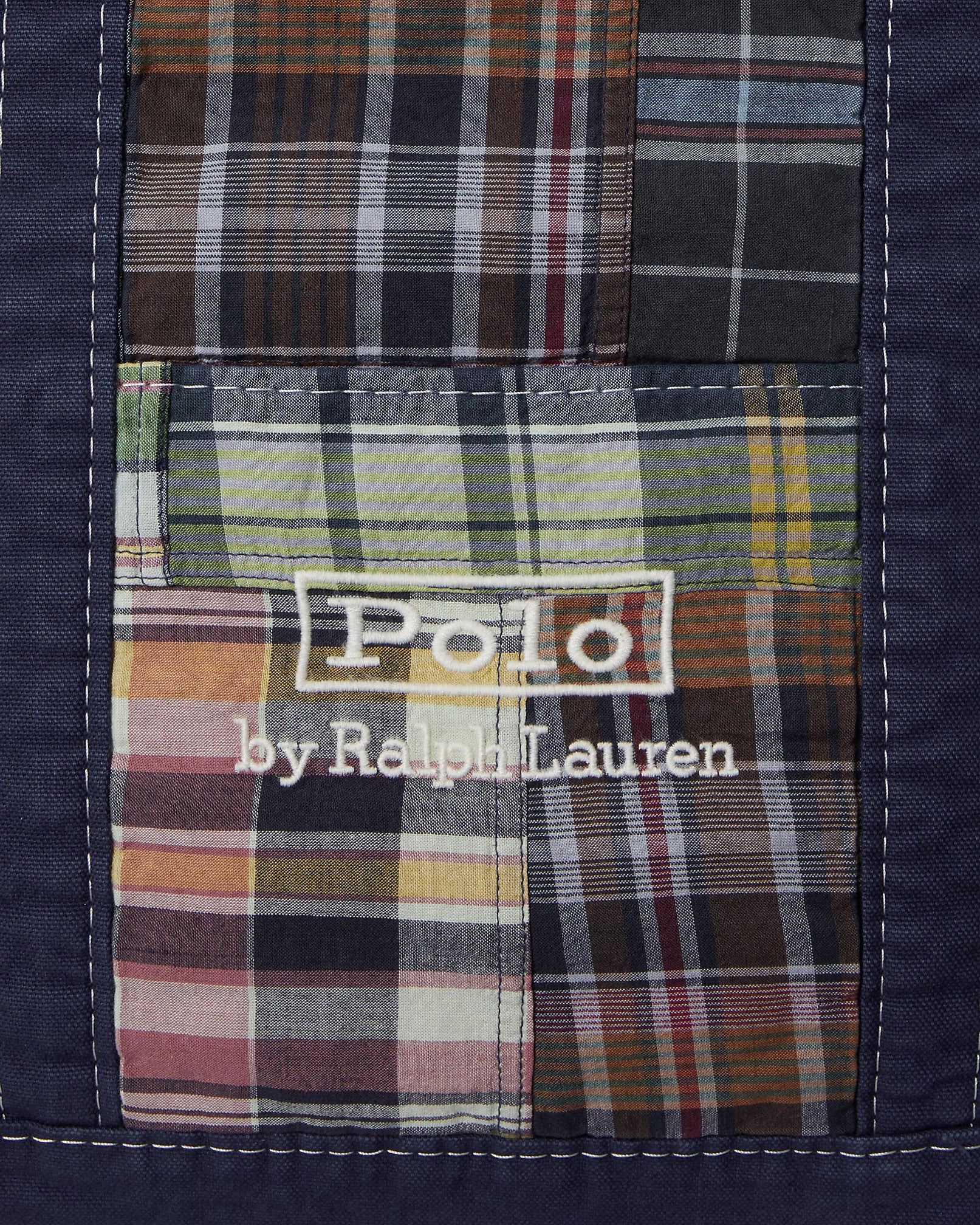 Cabas patchwork en coton madras