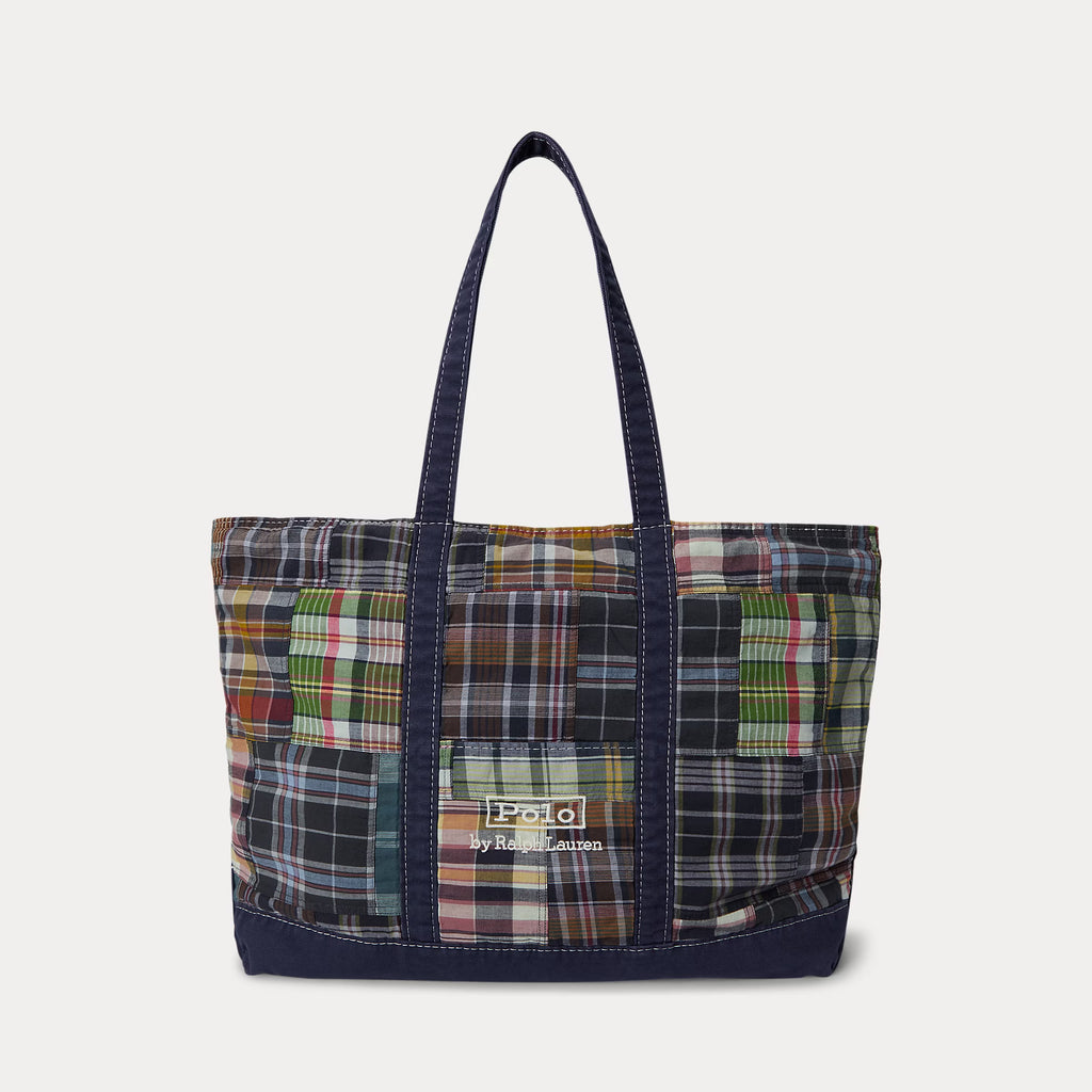 Cabas patchwork en coton madras