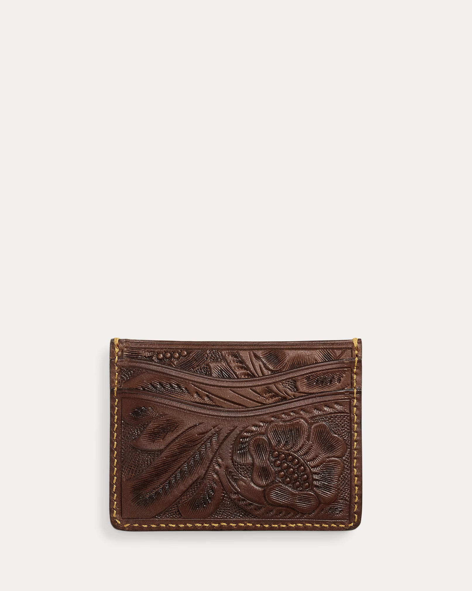 Porte-cartes en cuir repoussé à la main