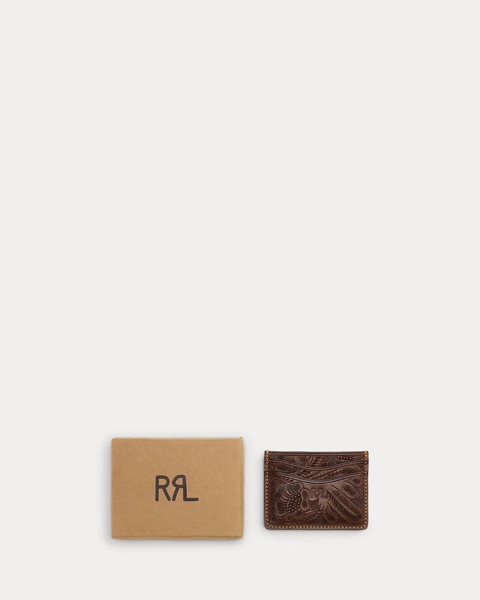 Porte-cartes en cuir repoussé à la main