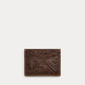 Porte-cartes en cuir repoussé à la main