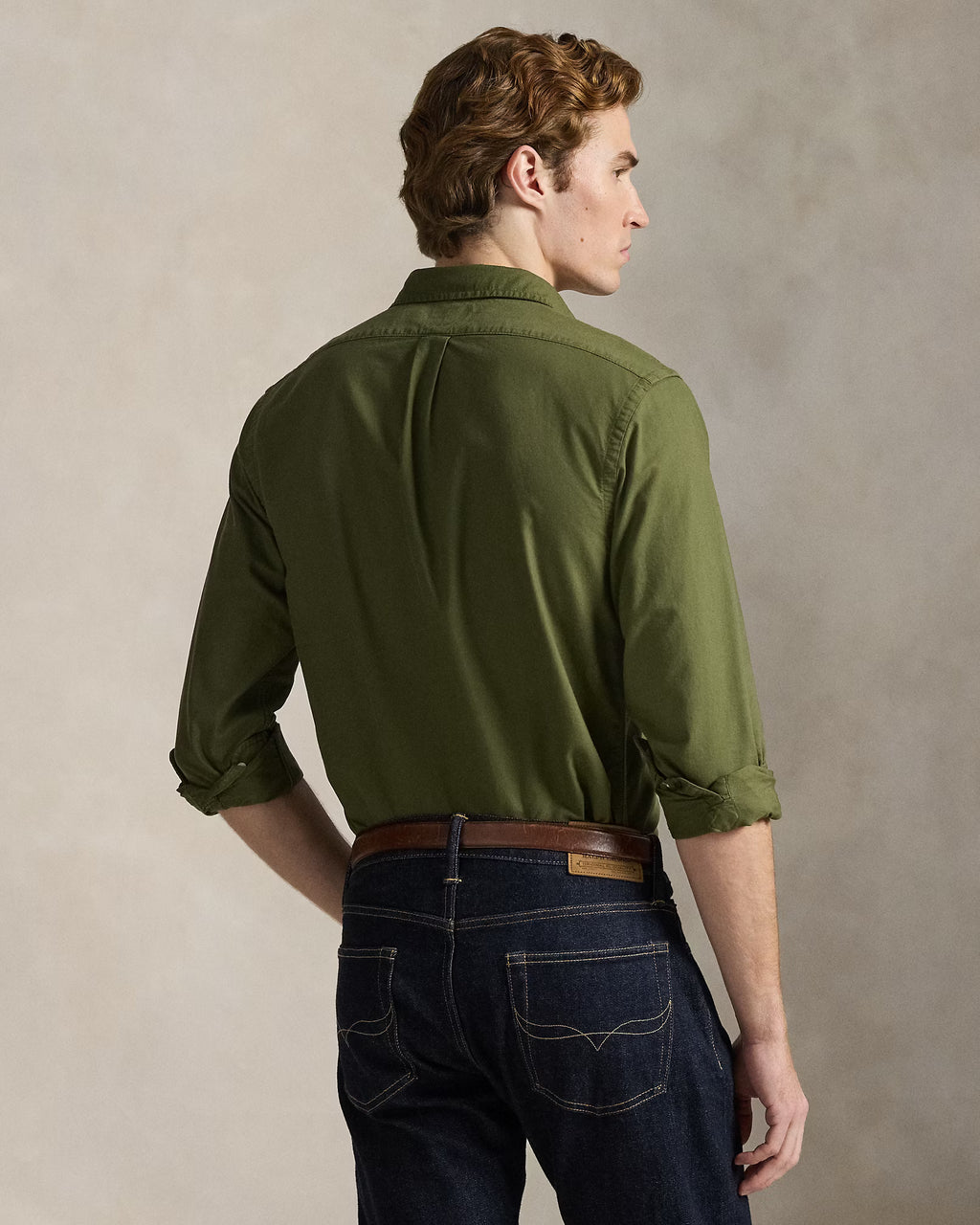 Chemise Oxford Slim Fit teinte en pièce
