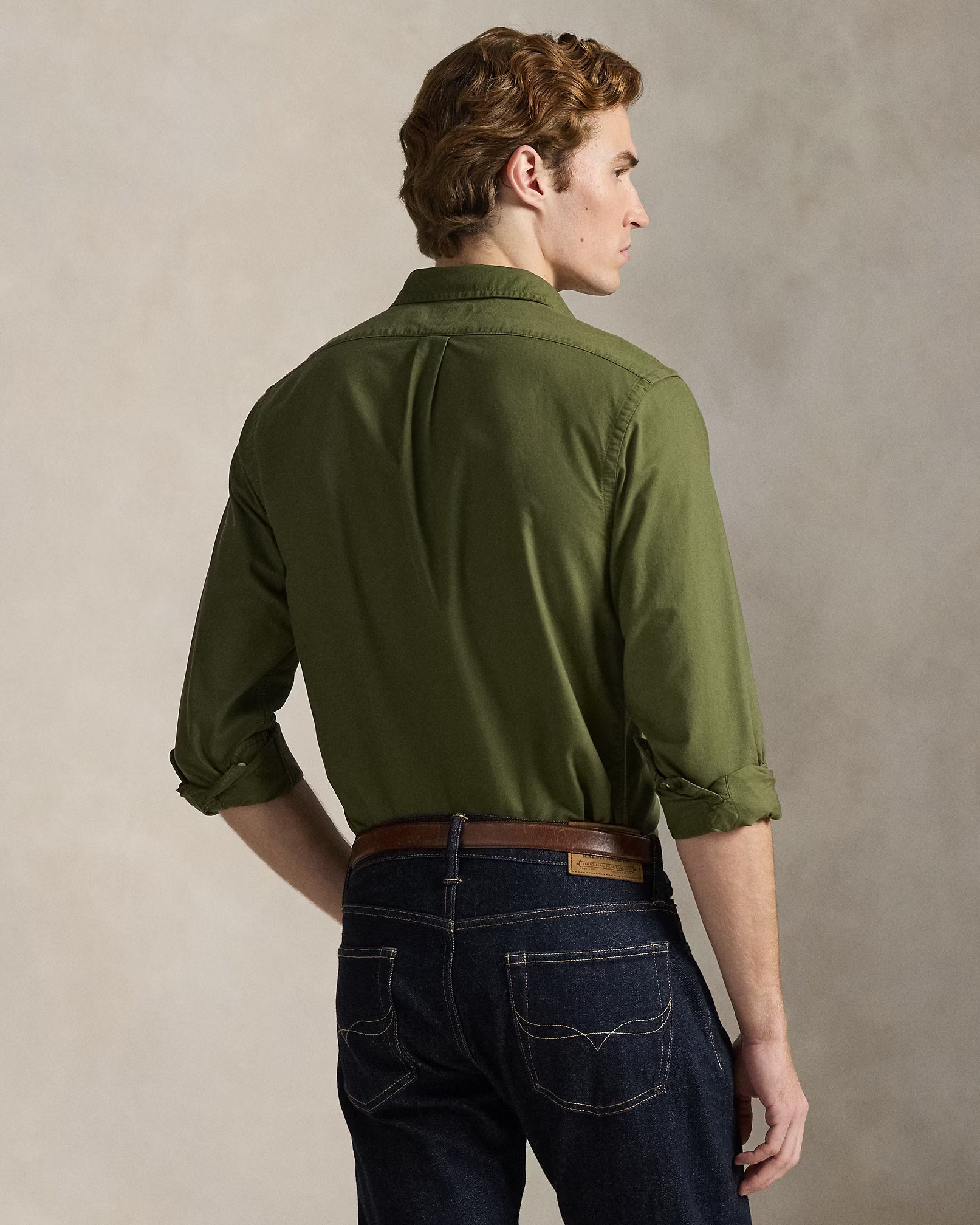 Chemise Oxford Slim Fit teinte en pièce