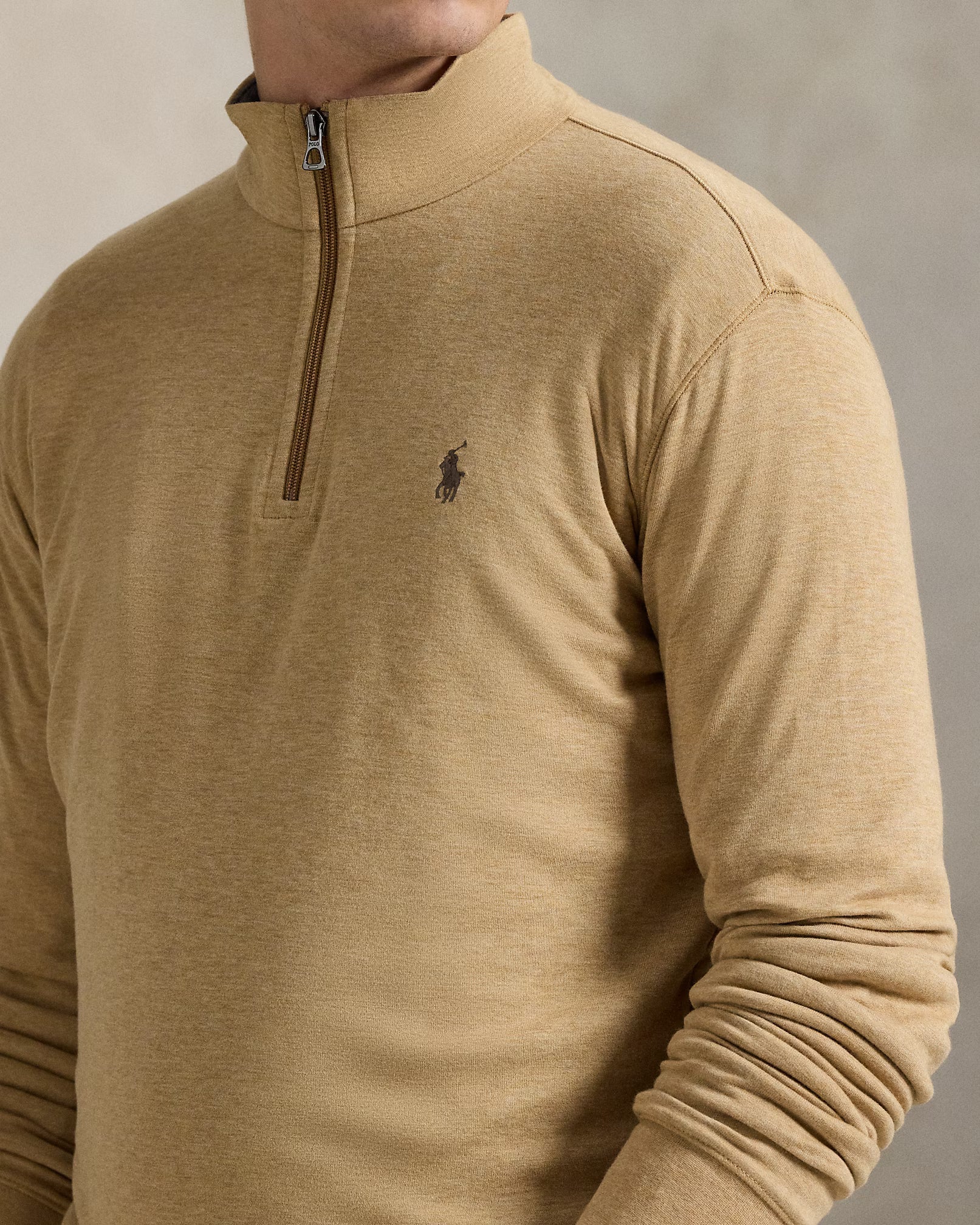 Pull demi-zippé en jersey luxueux
