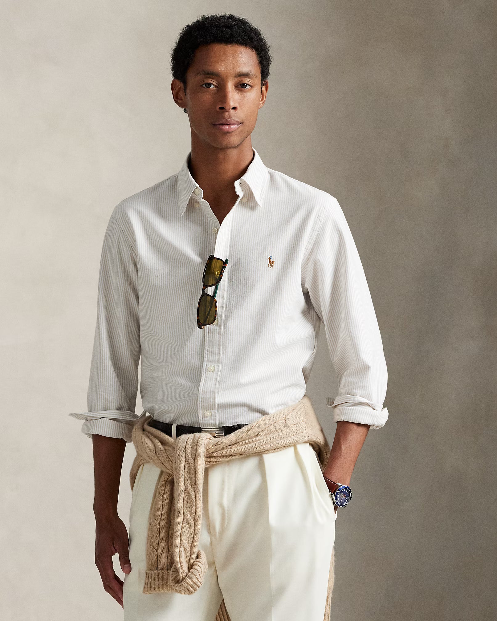 Chemise Oxford rayée Slim Fit