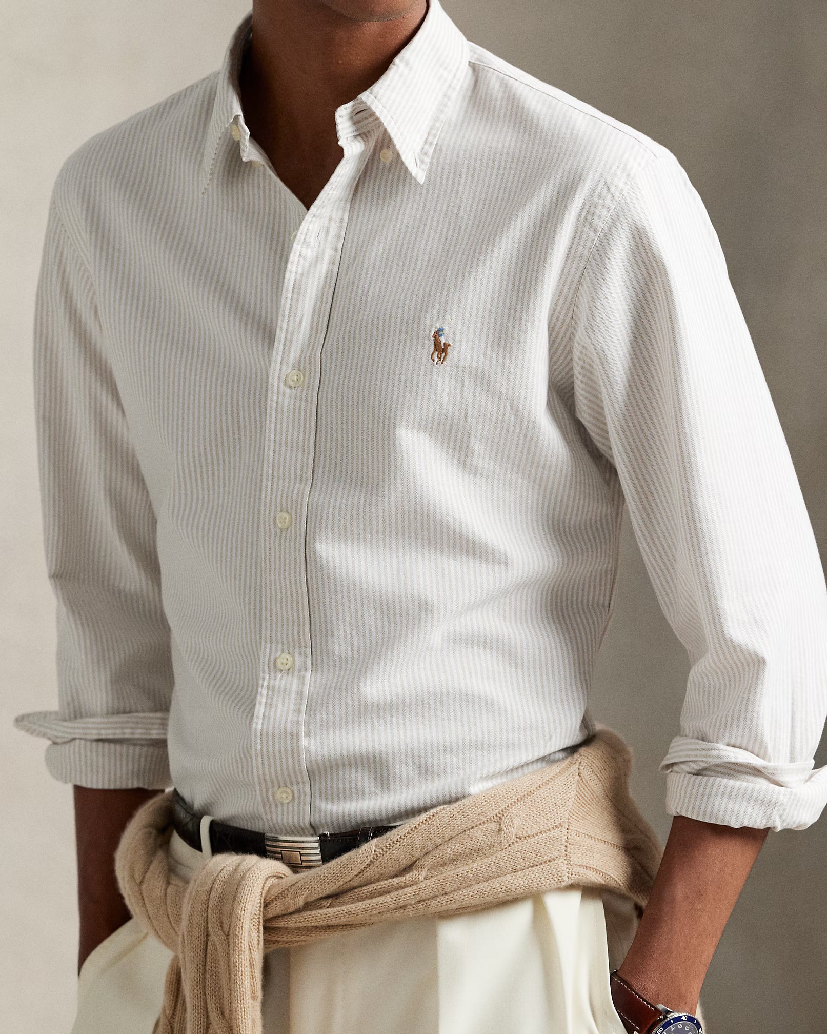 Chemise Oxford rayée Slim Fit