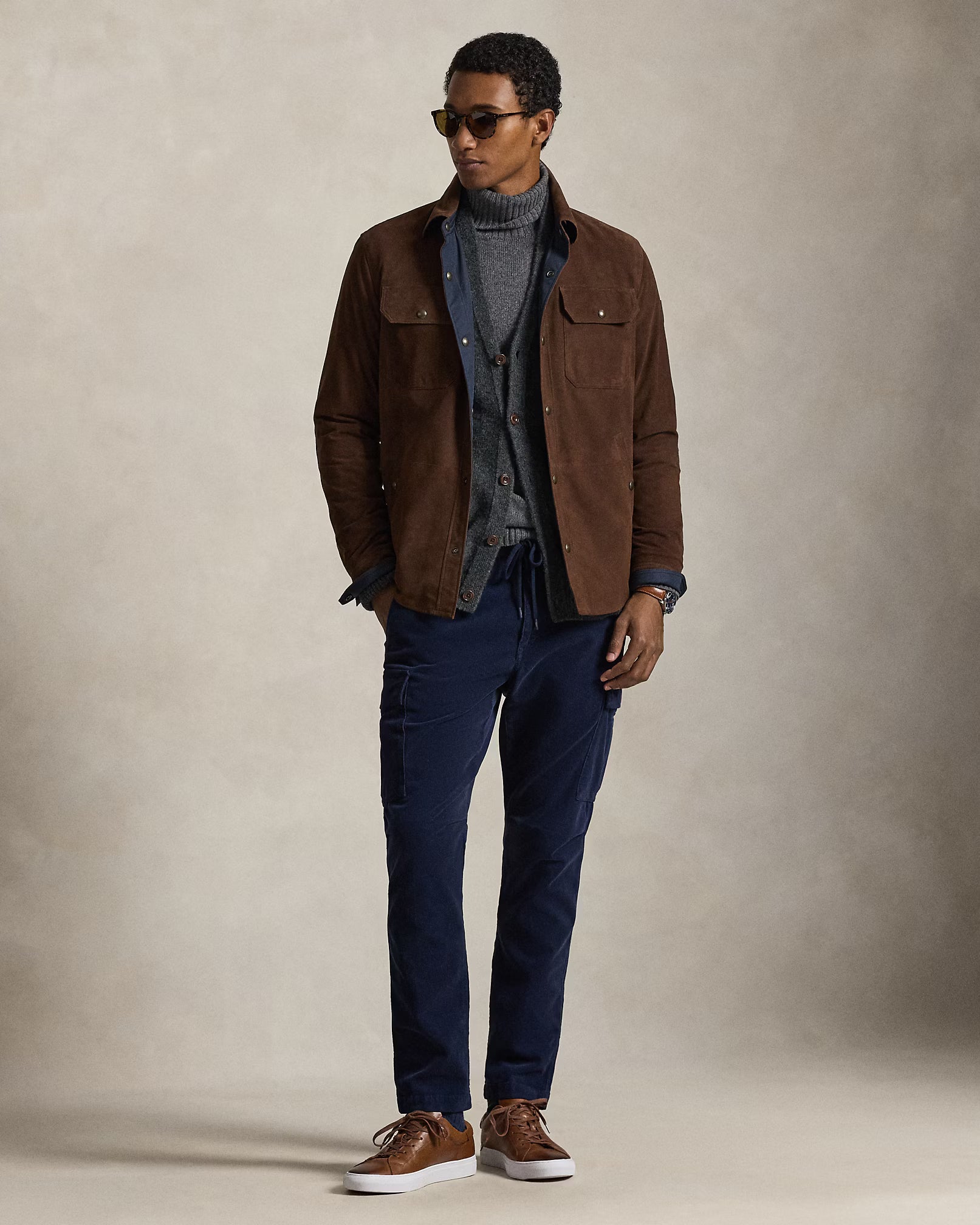 Surchemise réversible daim et taffetas