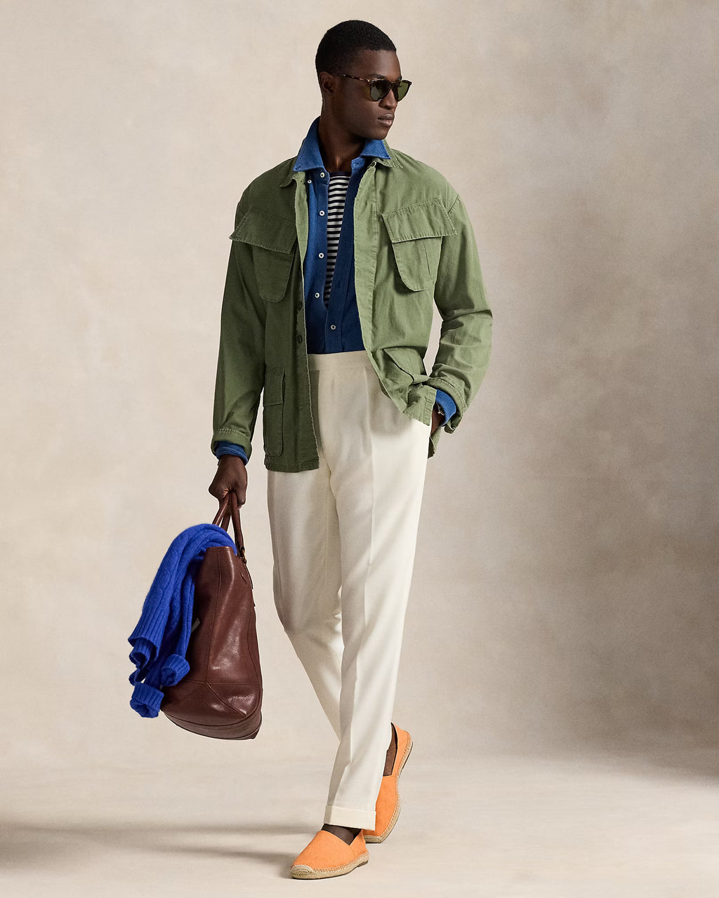 Chemise ultra-légère en piqué indigo