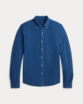Chemise ultra-légère en piqué indigo