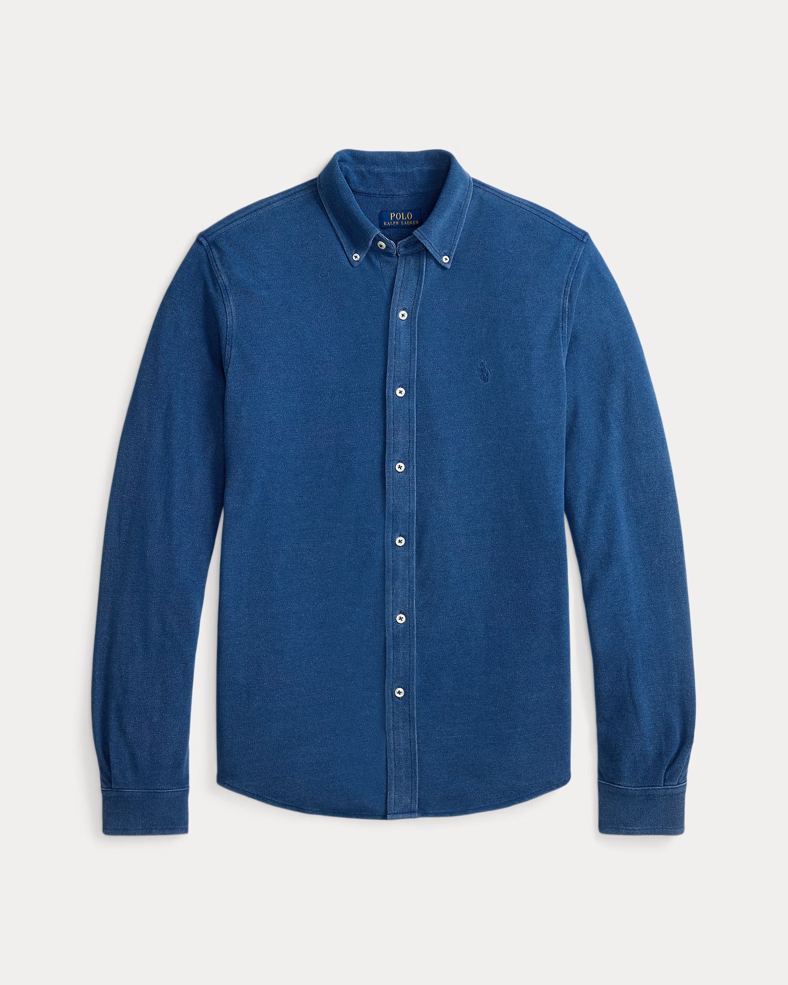 Chemise ultra-légère en piqué indigo