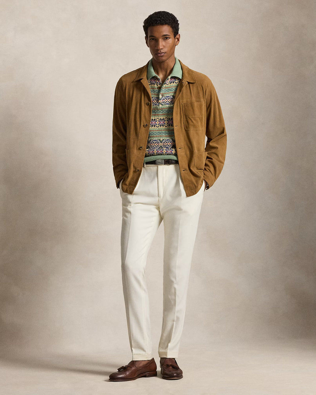 Veste utilitaire en daim