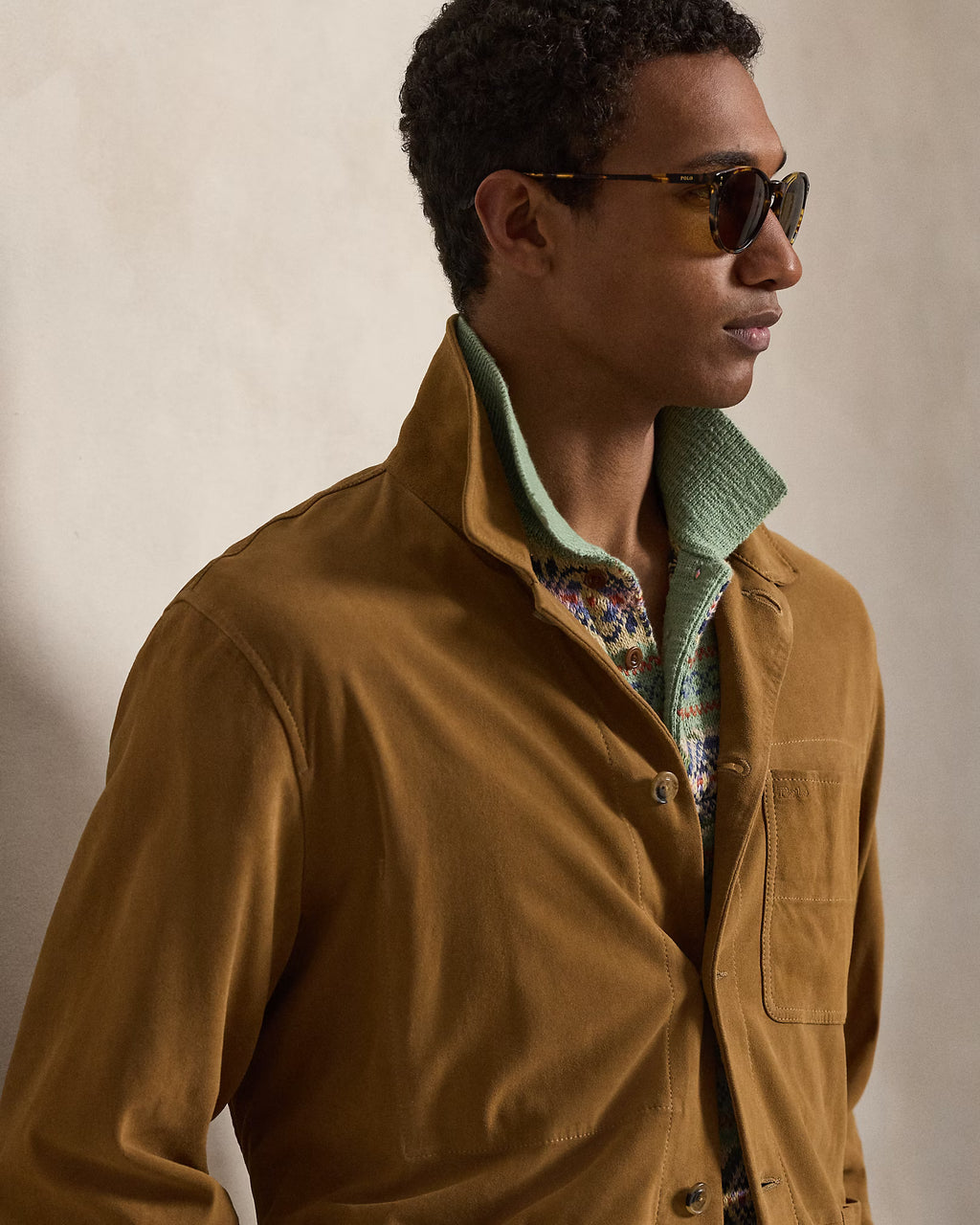 Veste utilitaire en daim