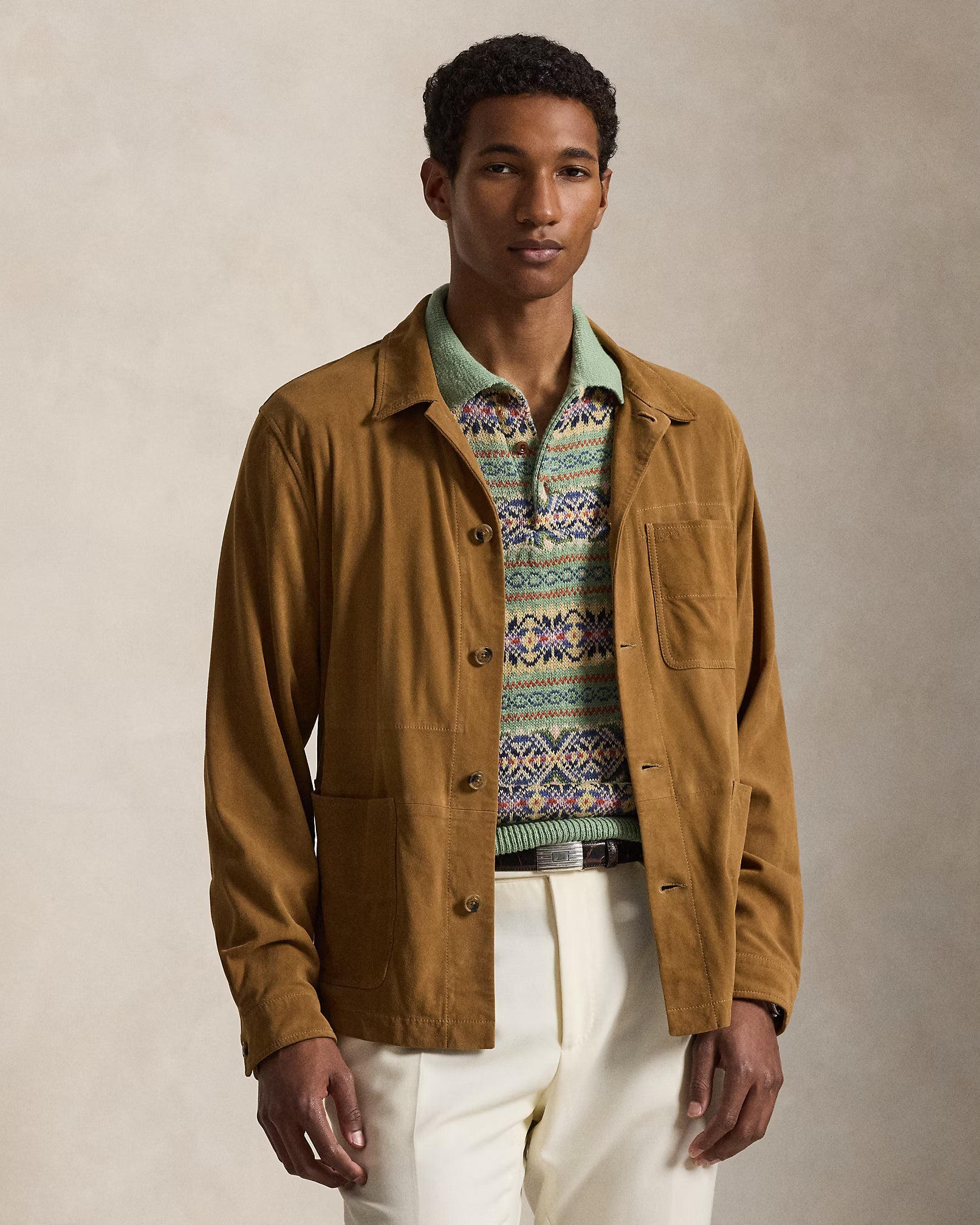 Veste utilitaire en daim