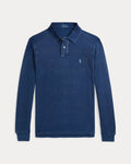 Polo en piqué indigo Custom Slim Fit