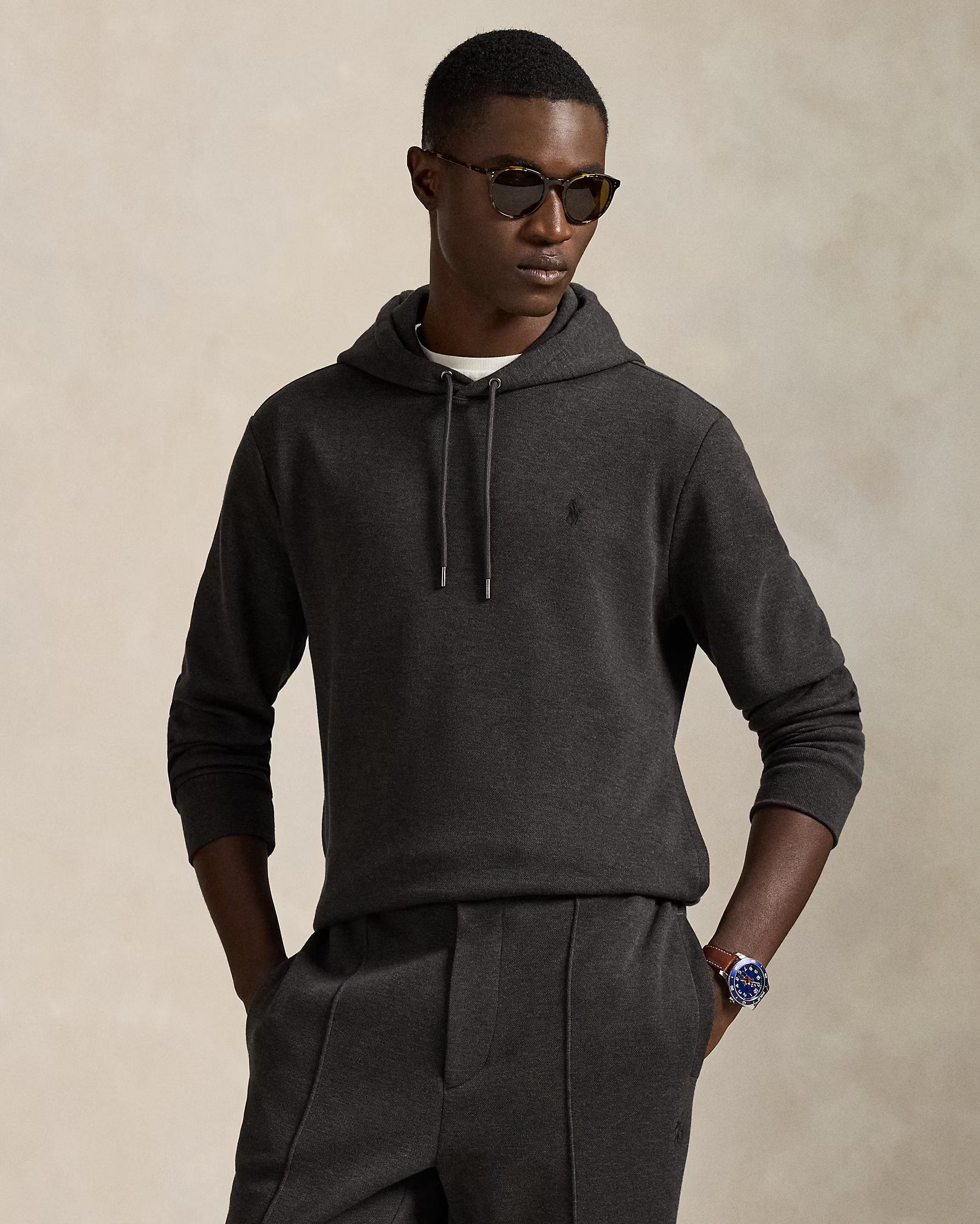 Sweat à capuche maille double