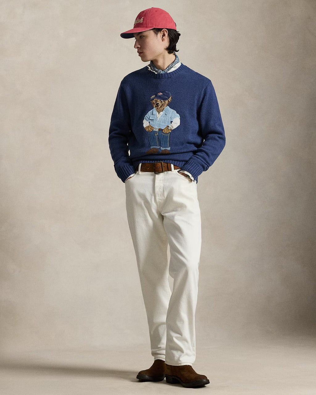 Pull Polo Bear en lin et coton