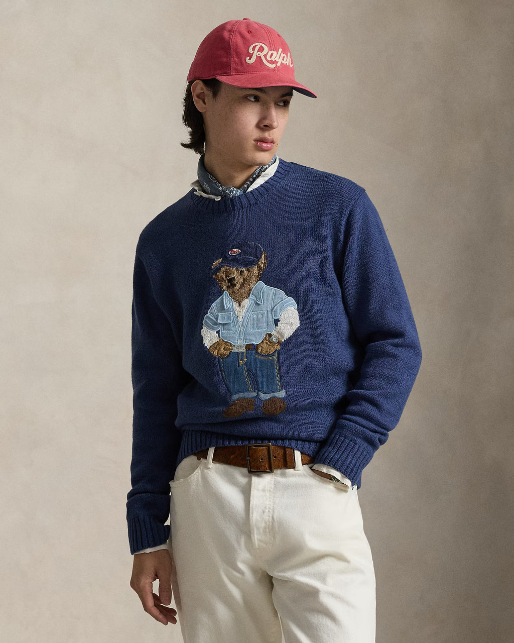 Pull Polo Bear en lin et coton