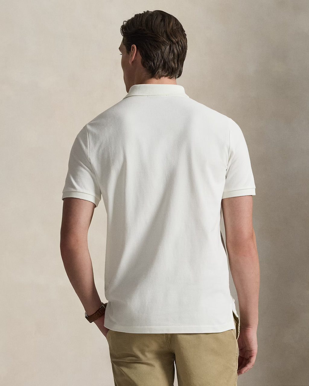 Polo classique à motif en piqué